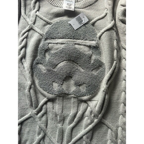 New Disney Parks Lagenlook Grey Cable Knit Stormtrooper Jumper -Darth Vader S - Picture 5 of 7